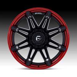 Fuel Brawl FC401MQ Black Red Custom Truck Wheels 3